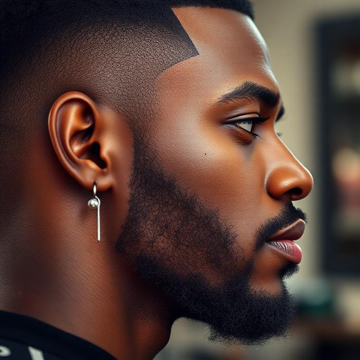 Sharp lined-up beard trim